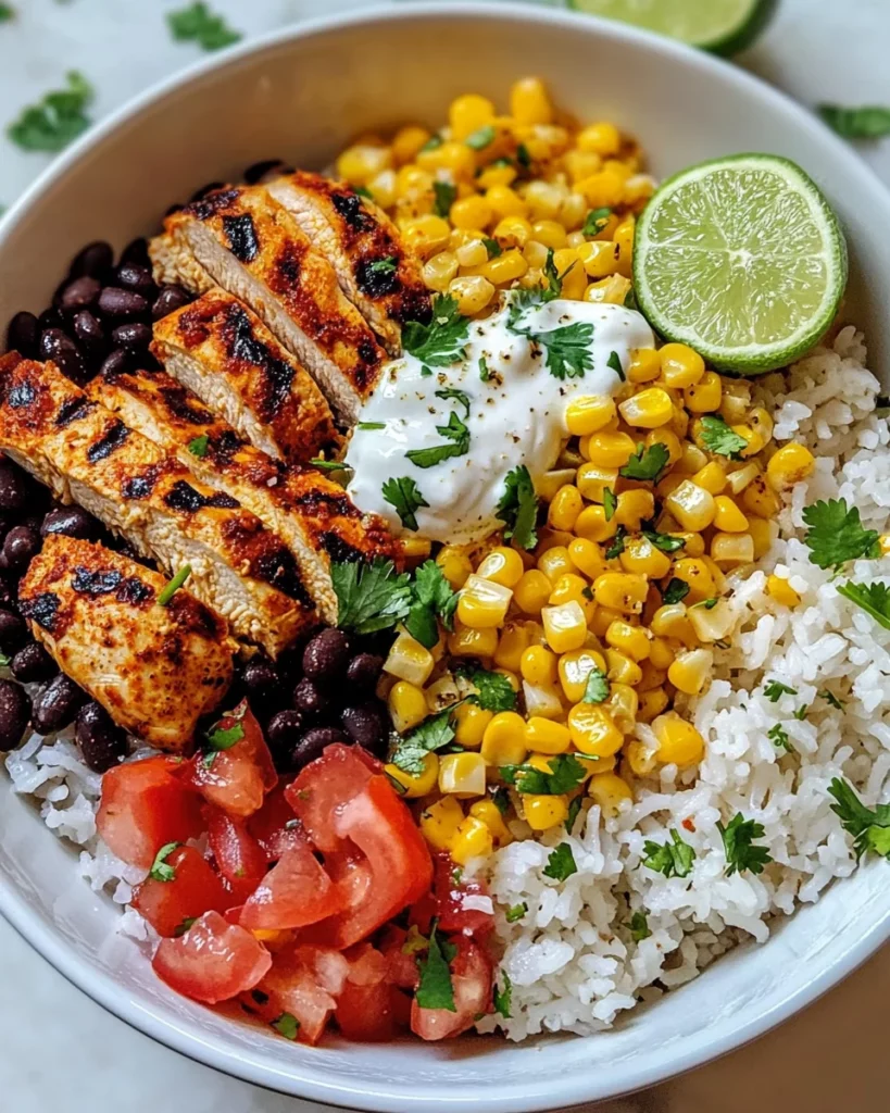 Street Corn Chicken Rice Bowl