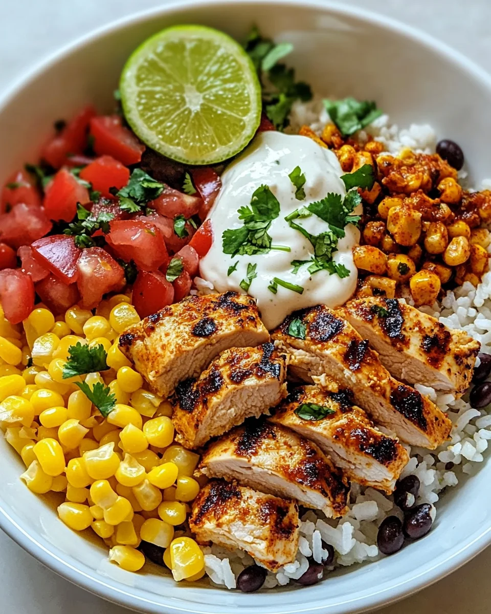 Street Corn Chicken Rice Bowl: A Flavorful Delight!