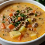 Comforting Cheese Burger Soup
