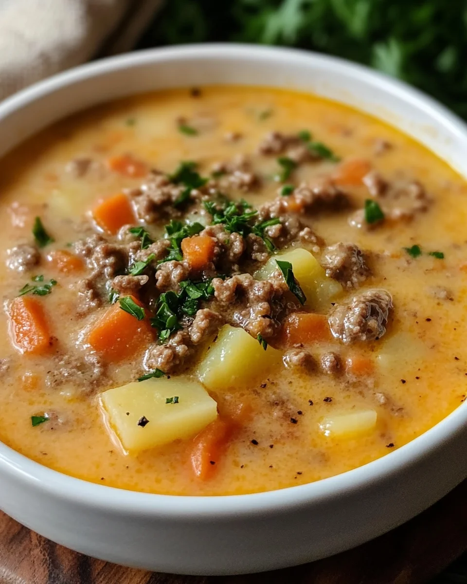 Comforting Cheese Burger Soup: A Cozy Winter Delight