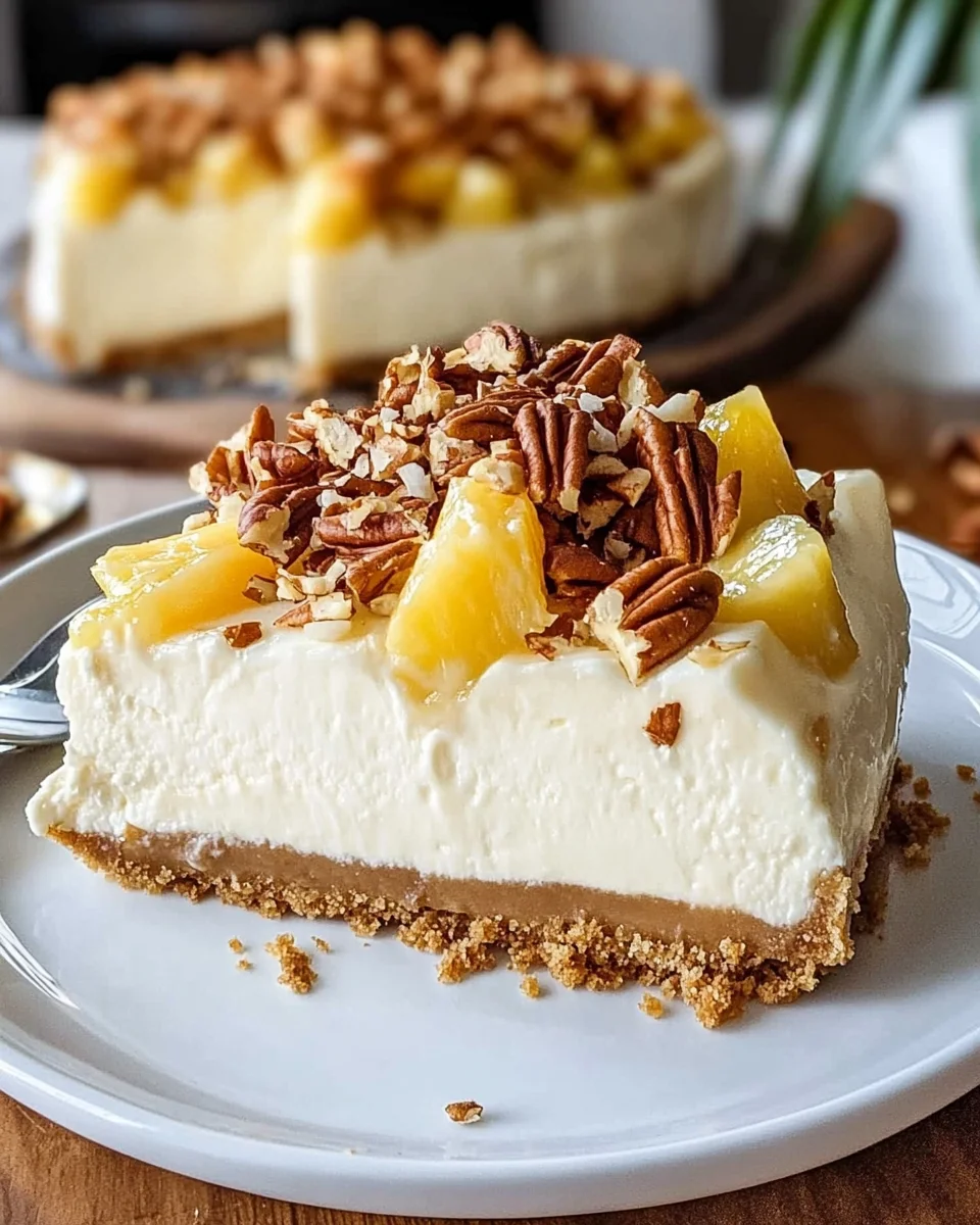 Coconut Pineapple Cheesecake: A Delicious Tropical Delight!