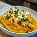 buffalo chicken spaghetti squash