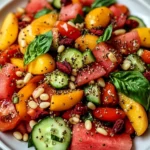 Summer Peach Watermelon Salad