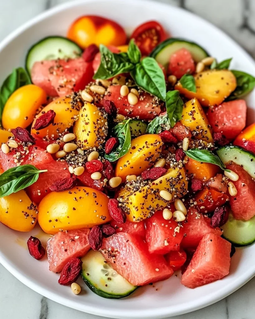 Summer Peach Watermelon Salad