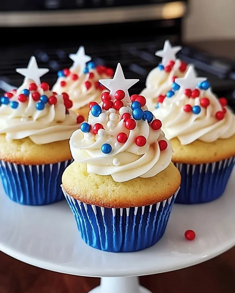 Red White and Blue Cupcakes