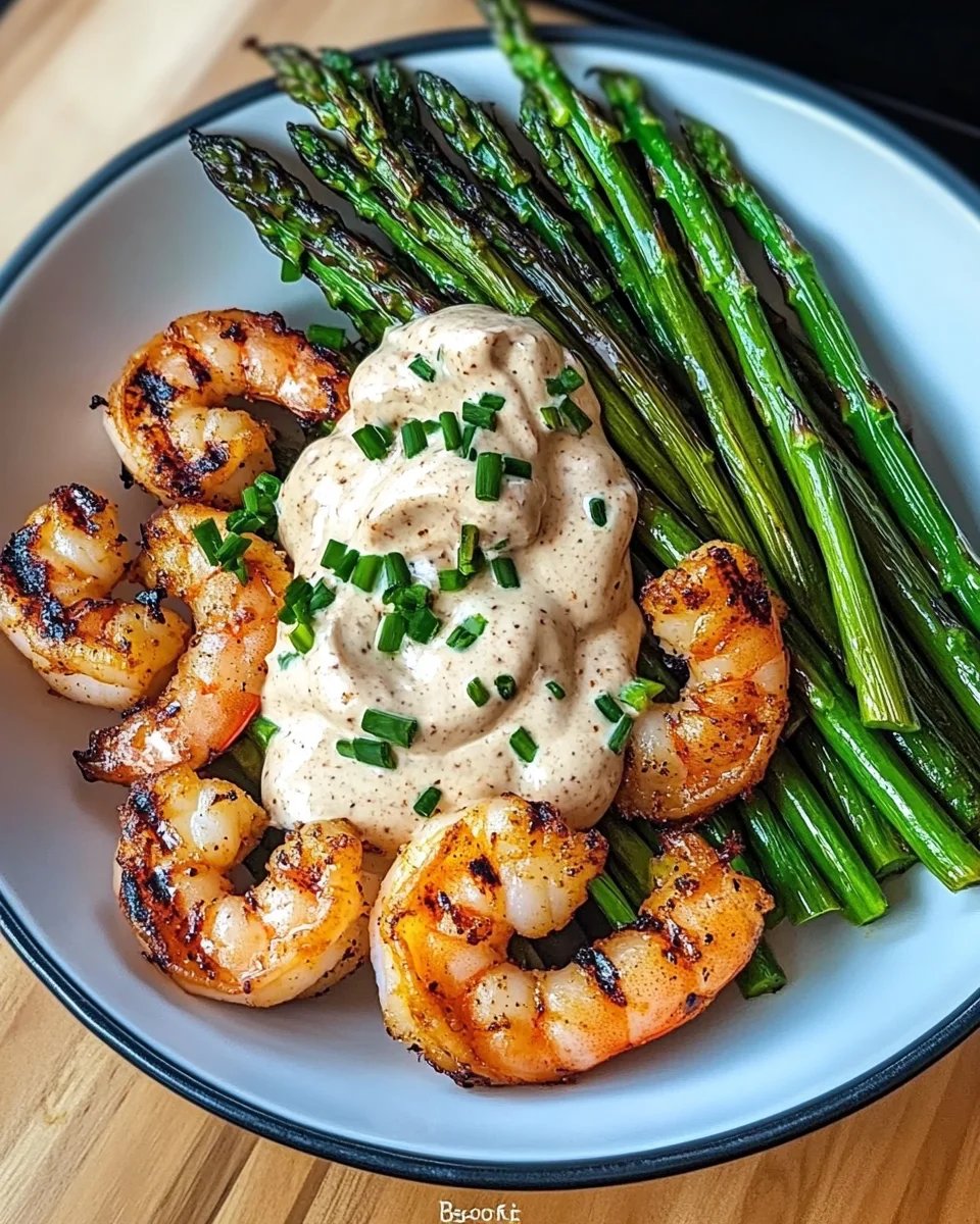 Grilled Shrimp Bowl with Asparagus & Creamy Garlic Sauce: A Delightful Dish You Must Try!