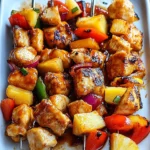 BBQ Pineapple Chicken Kabobs
