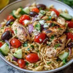 Greek Chicken Orzo Salad