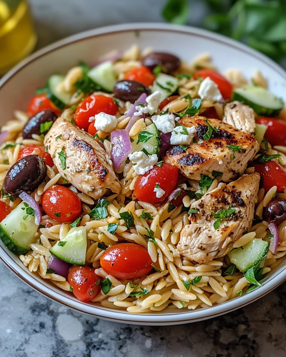 Greek Chicken Orzo Salad: A Refreshing Meal Awaits!