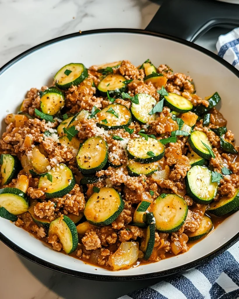 Ground Turkey and Zucchini Skillet
