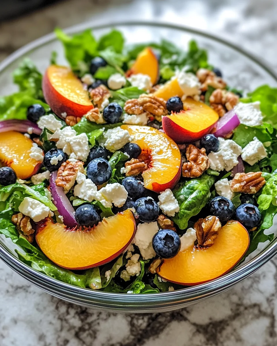 Blueberry Peach Feta Salad: A Refreshing Delight Awaits!