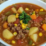 Cowboy hamburger soup