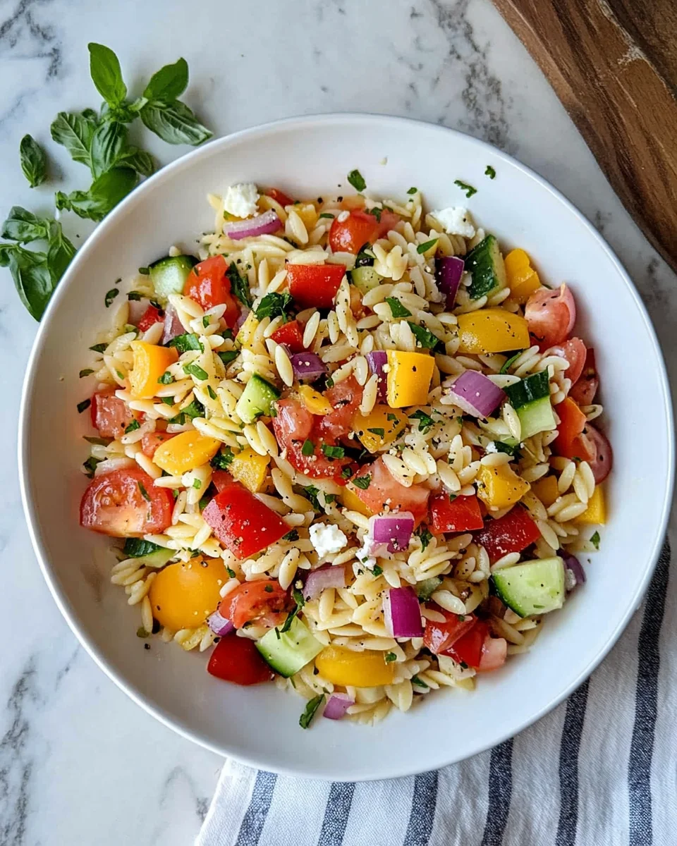 Rainbow Orzo Salad: A Colorful Meal for Any Occasion!