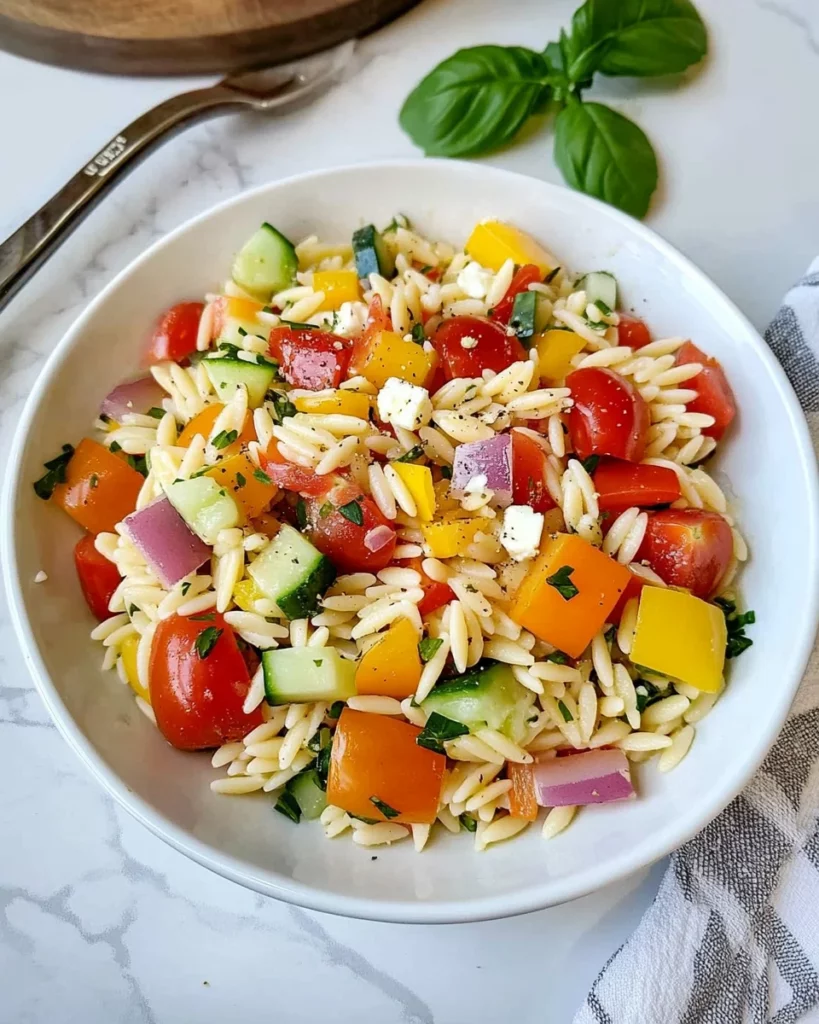 Rainbow Orzo Salad