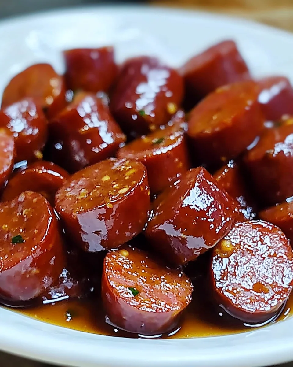 Slow Cooker Honey Mustard Kielbasa Bites are Irresistible!