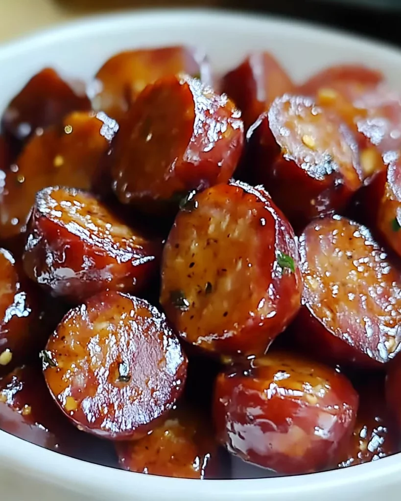 Slow Cooker Honey Mustard Kielbasa Bites