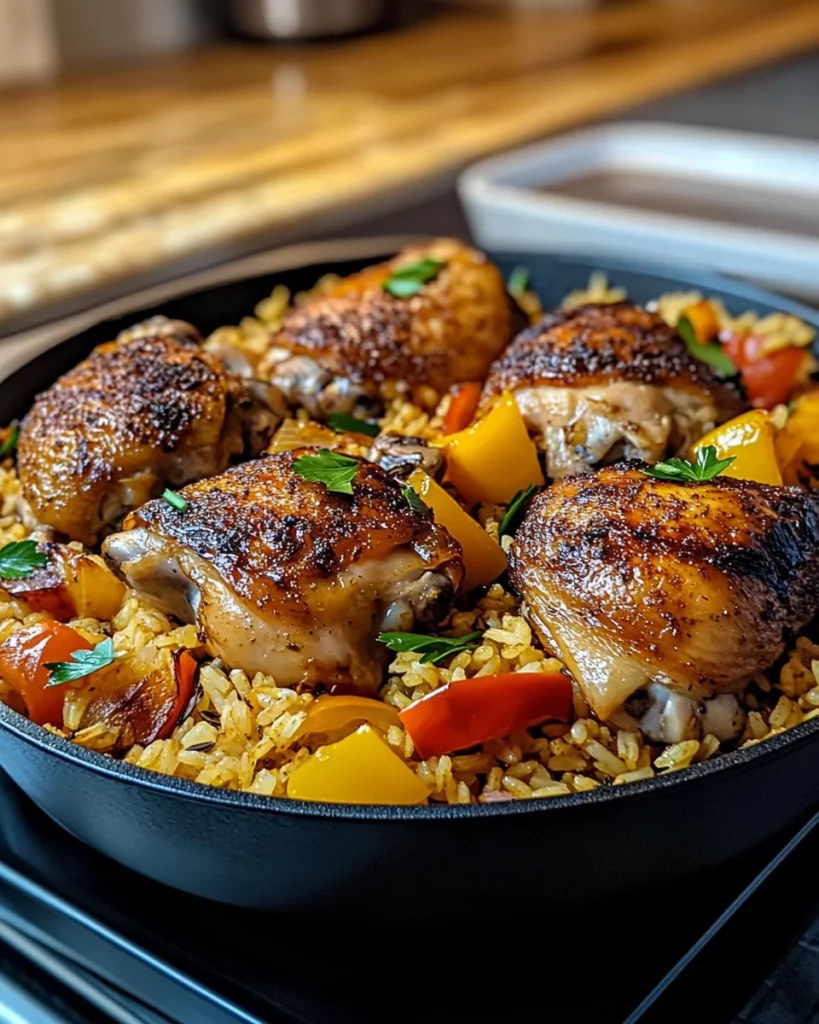 Caribbean Chicken with Flavored Rice