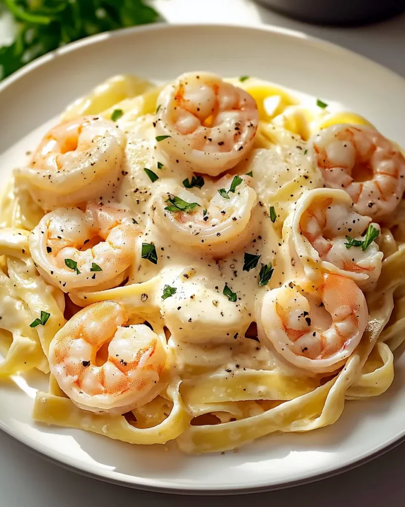 creamy shrimp alfredo pasta