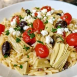 Artichoke and Olive Orzo Bake