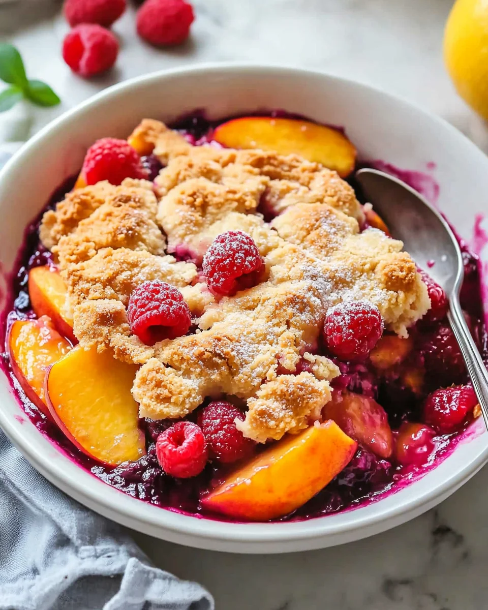 Easy Peach and Raspberry Cobbler: Delight Your Taste Buds!