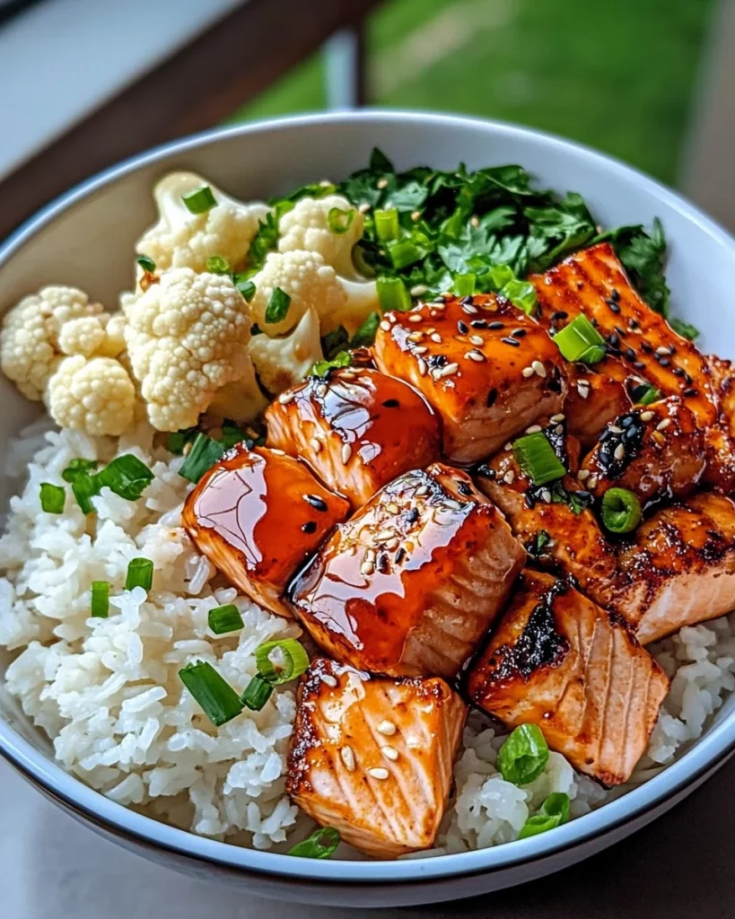 Sriracha Honey Salmon Bowls