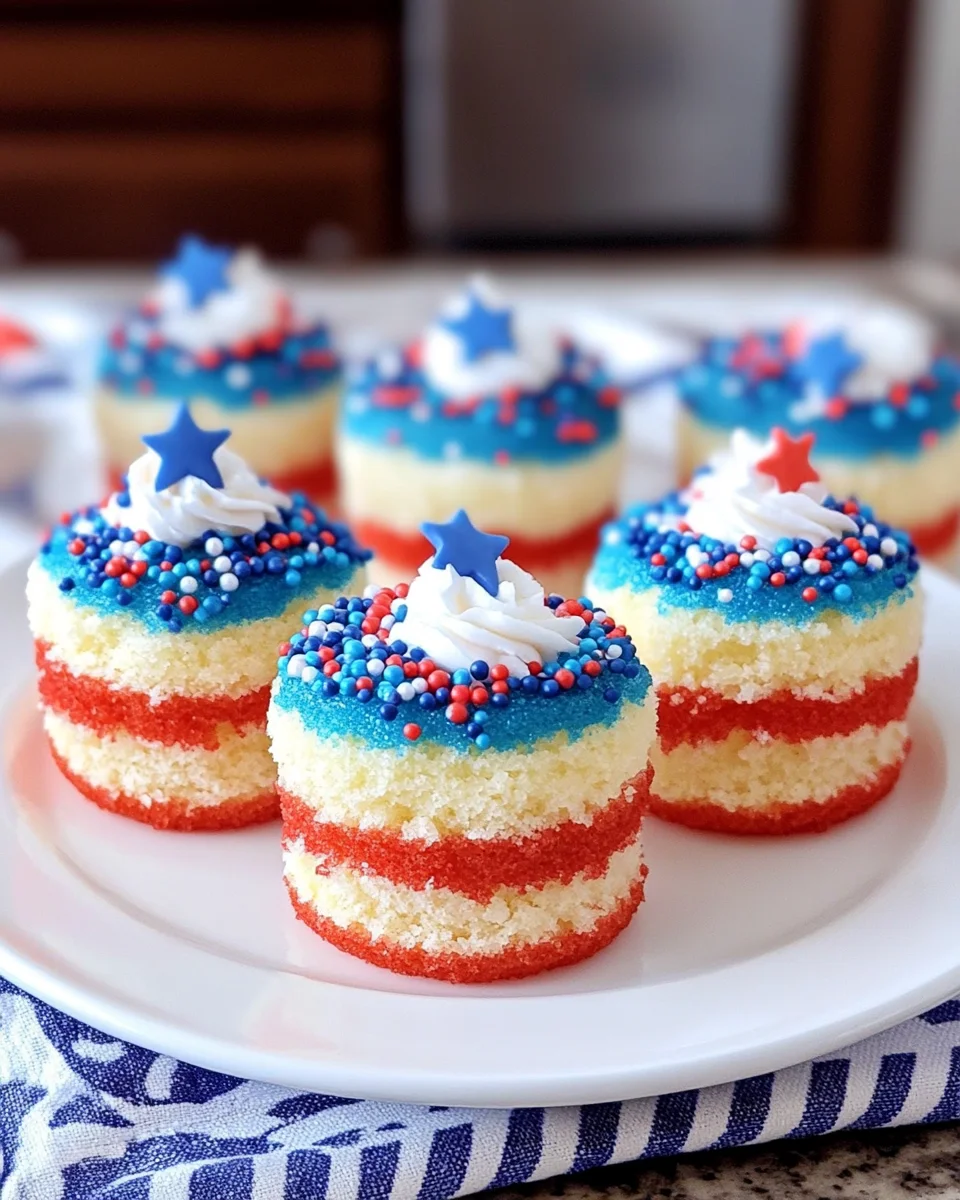 Red, White, and Blue Mini Cakes You’ll Adore Today!