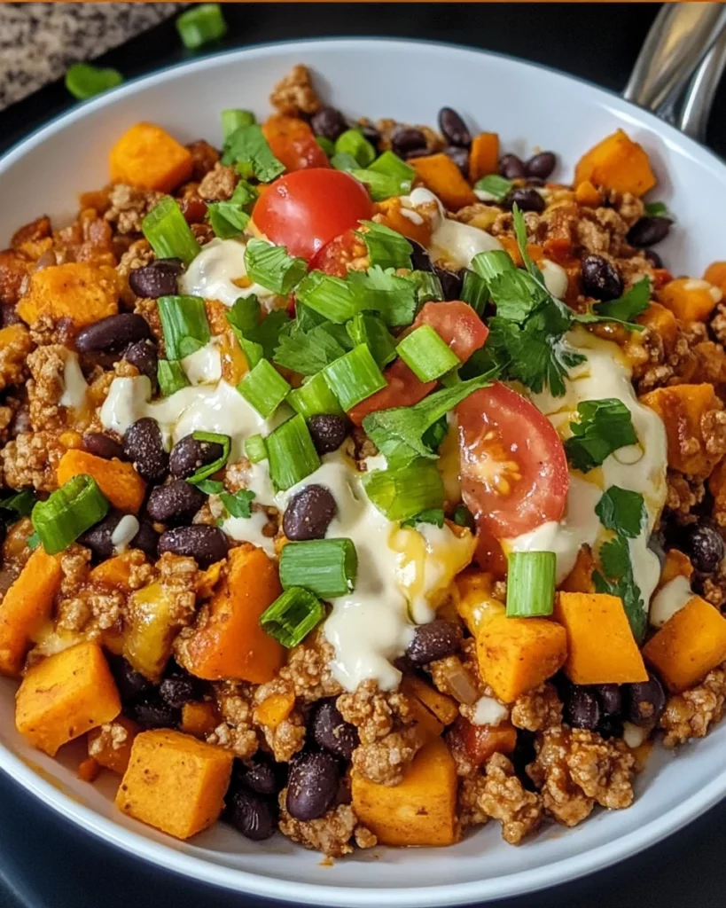 Ground Turkey and Sweet Potato Skillet