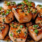 Honey Butter Garlic Glazed Salmon Bites