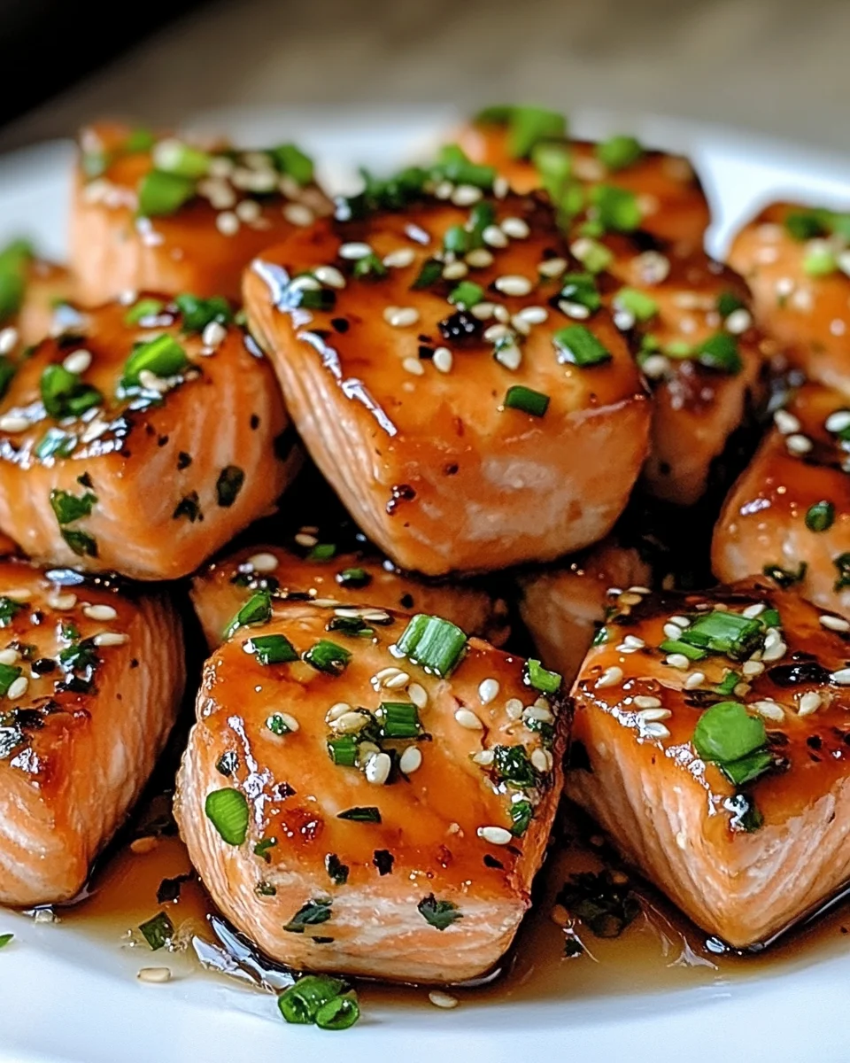 Honey Butter Garlic Glazed Salmon Bites for Quick Flavor!