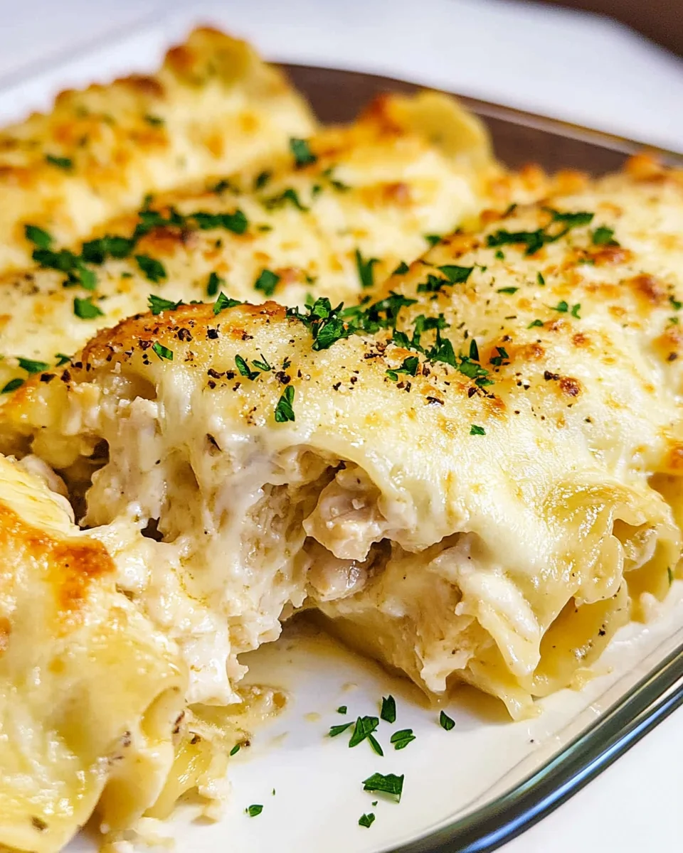 Chicken Alfredo Lasagna Rolls: A Creamy Delight Awaits!