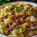 Ground Beef and Chopped Cabbage