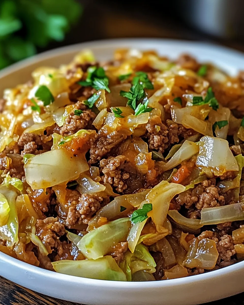 Ground Beef and Chopped Cabbage: A Quick Savory Delight