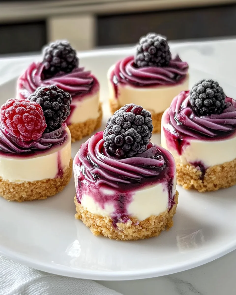Lemon Berry Swirl Mini Cheesecakes: A Refreshing Delight!
