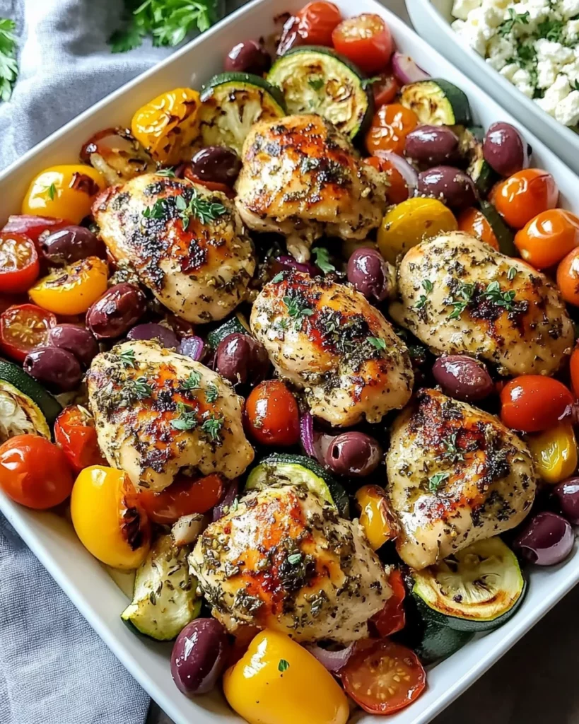Sheet Pan Greek Chicken & Veggies