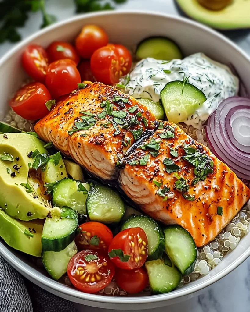 Mediterranean Salmon Bowl