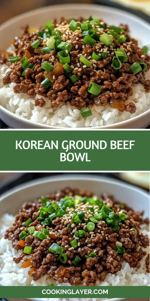 Korean Ground Beef Bowl