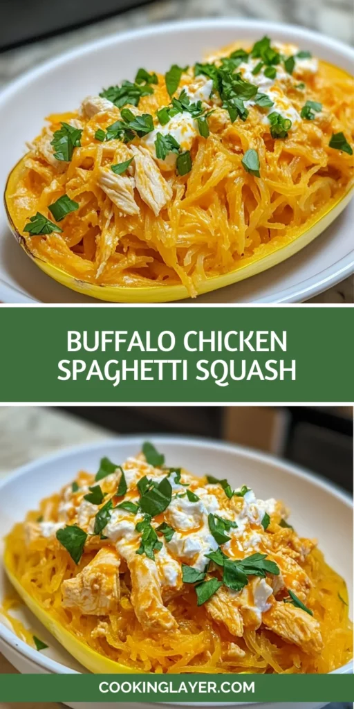 buffalo chicken spaghetti squash