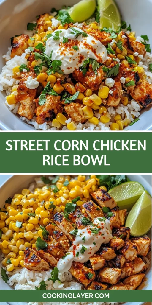 Street Corn Chicken Rice Bowl