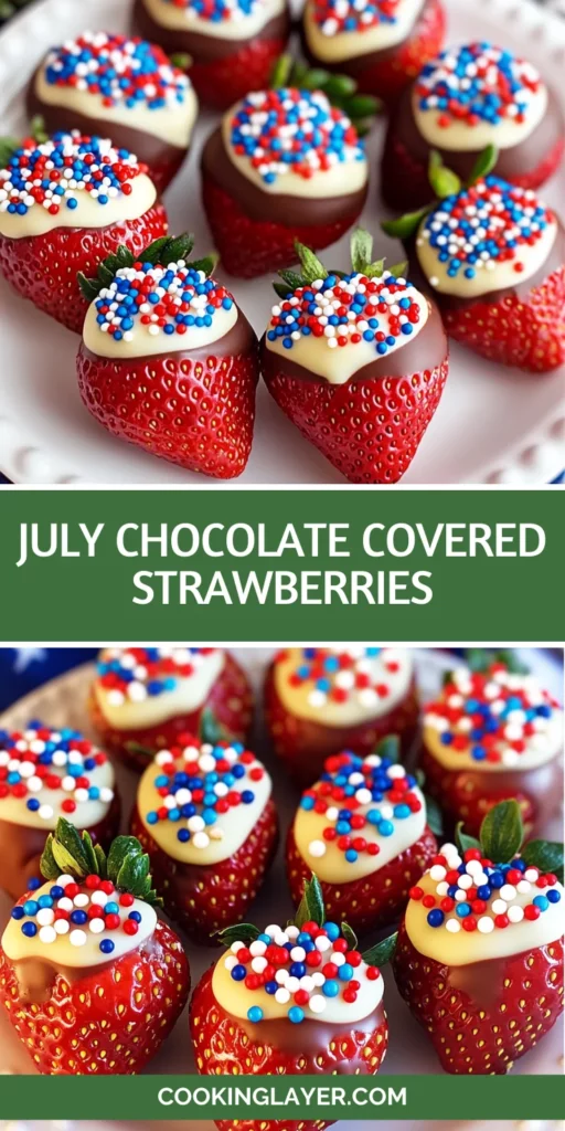 July Chocolate Covered Strawberries