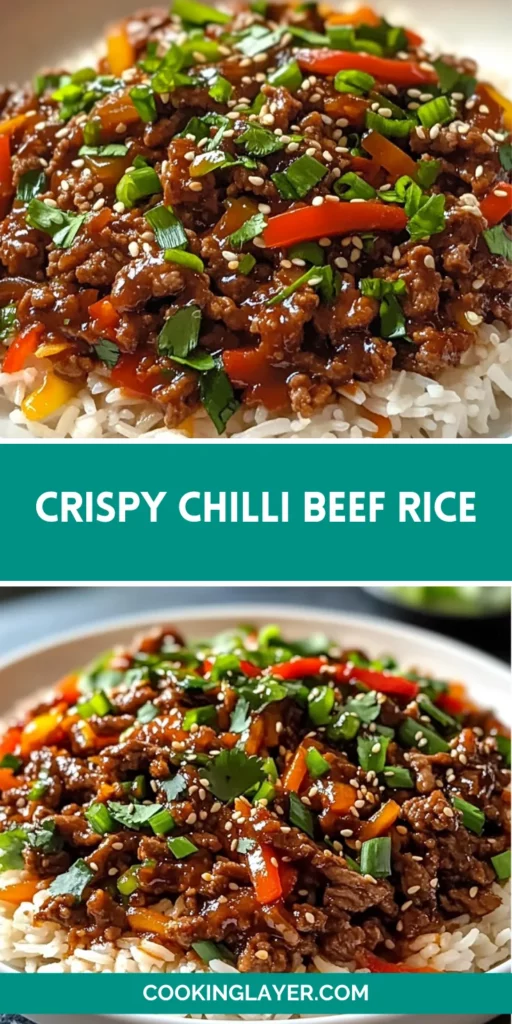 Crispy Chilli Beef Rice