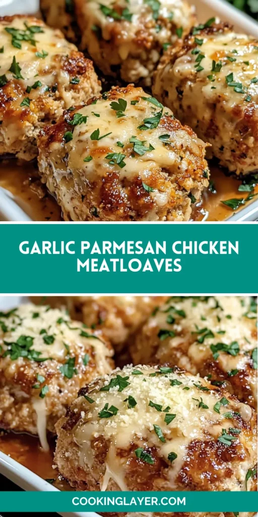 Garlic Parmesan Chicken Meatloaves