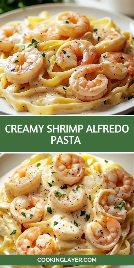 creamy shrimp alfredo pasta