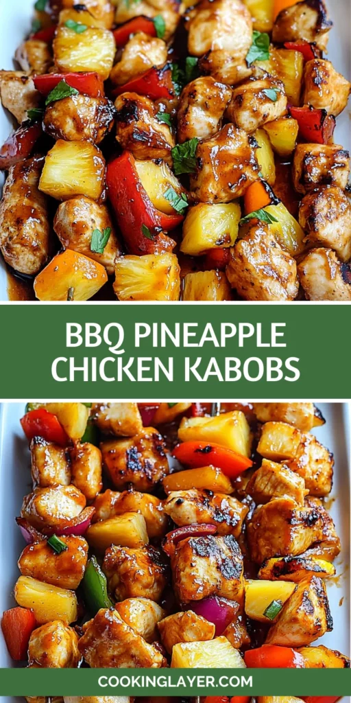 BBQ Pineapple Chicken Kabobs