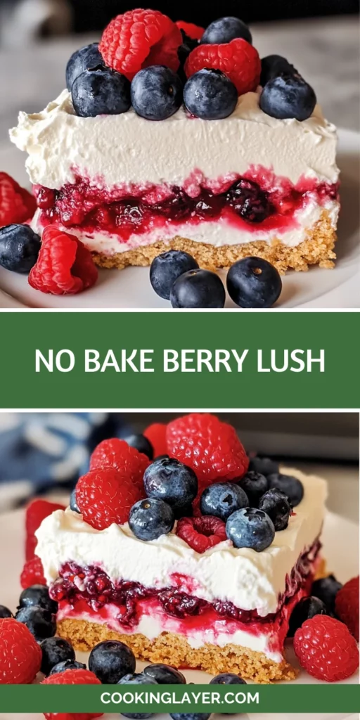 No Bake Berry Lush