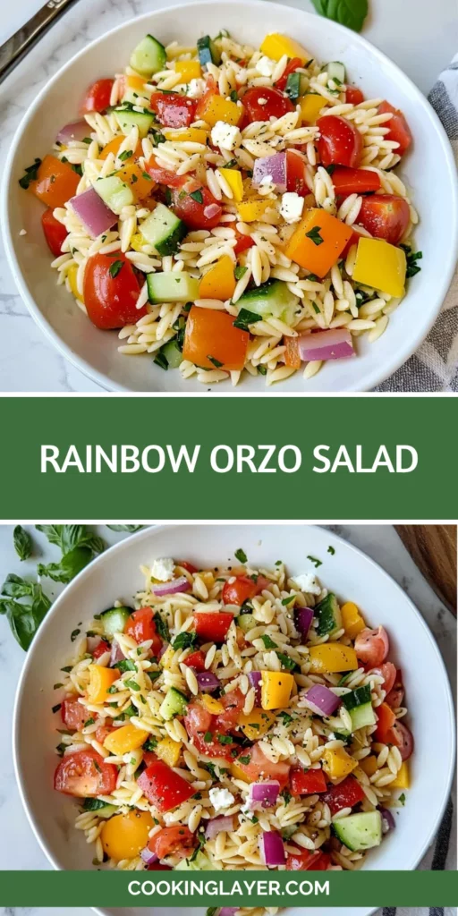 Rainbow Orzo Salad