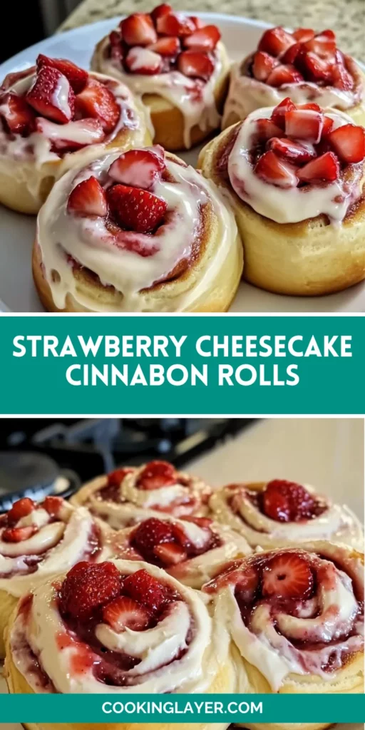 Strawberry Cheesecake Cinnabon Rolls
