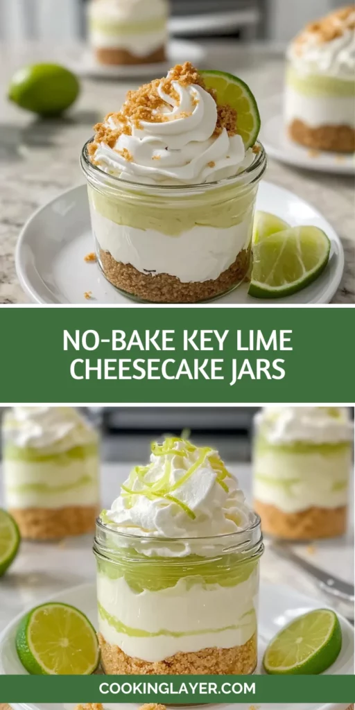 No-bake Key Lime Cheesecake Jars
