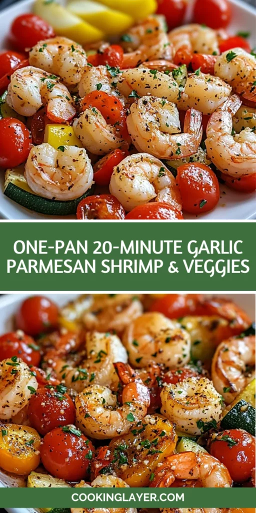 One-Pan 20-Minute Garlic Parmesan Shrimp & Veggies