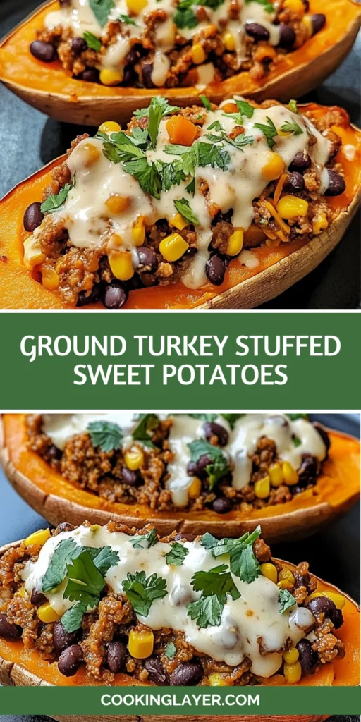 ground turkey stuffed sweet potatoes