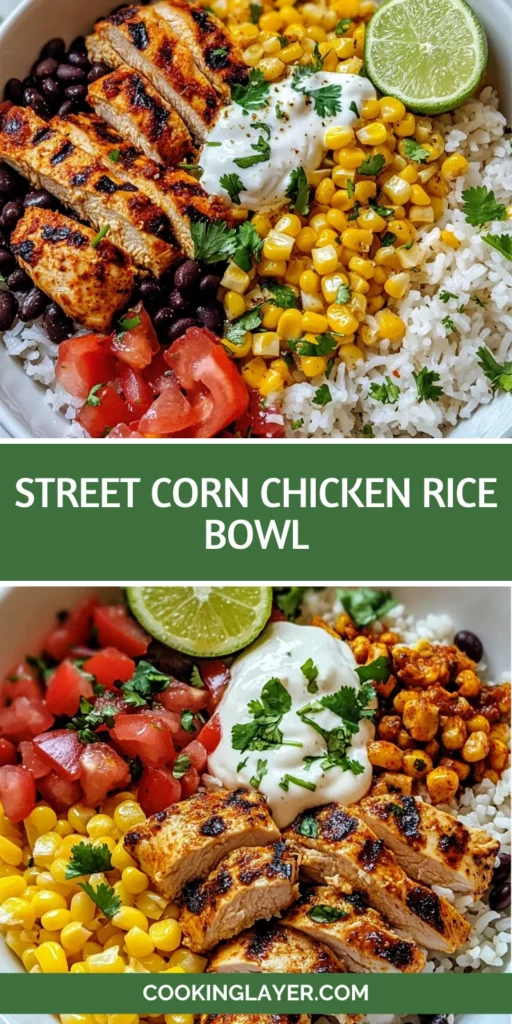 Street Corn Chicken Rice Bowl